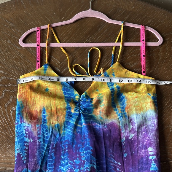 Betsey Johnson Nautical Crystal Teal High/Low Flowy Midi Women’s dress - Picture 12 of 13